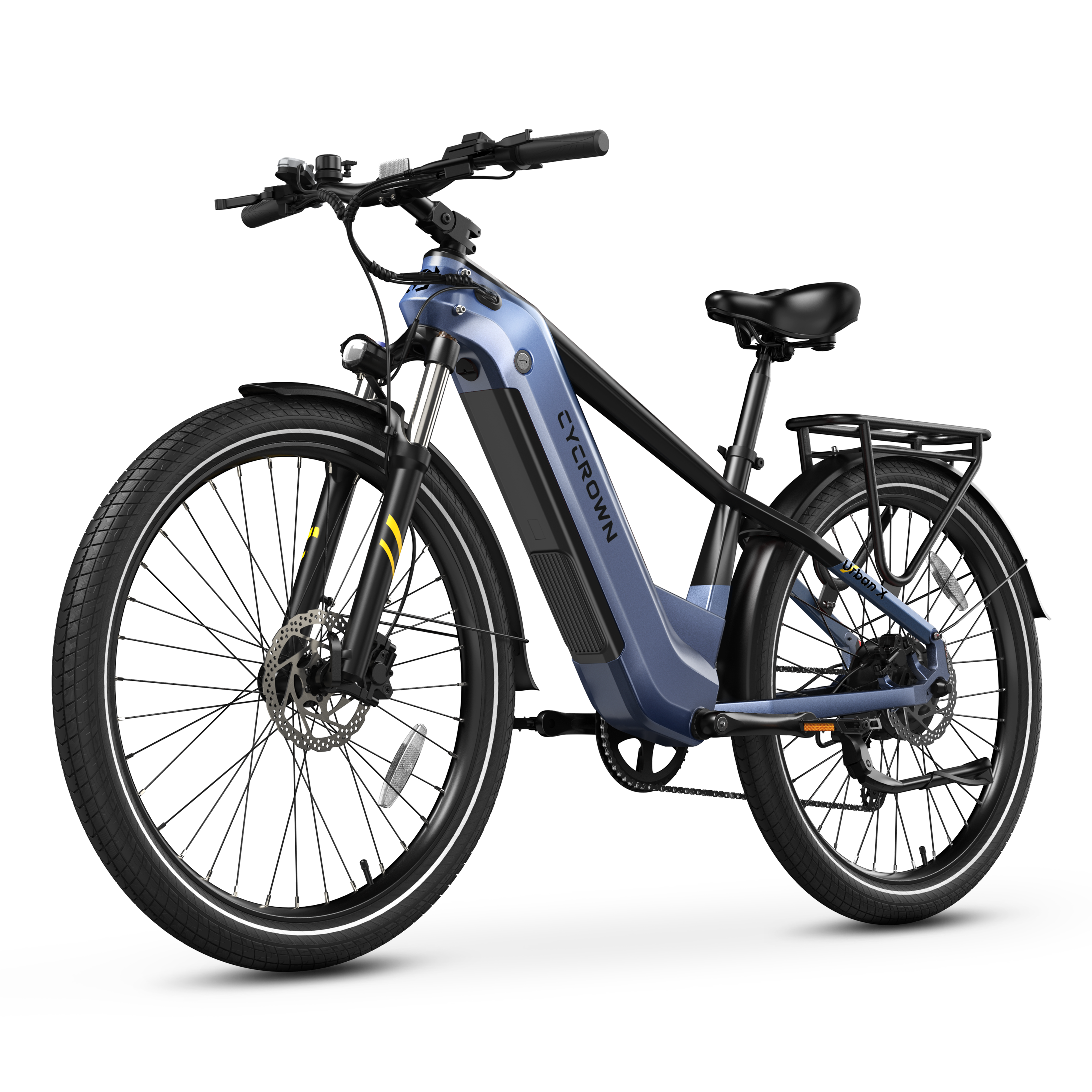Core ebike, 90-Mile, 28 MPH CYCROWN Urban X Step-Through, 1000W Peak, 48V 20Ah Battery, Torque Sensor, Shimano 7-Speed
