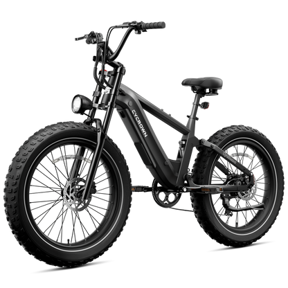48V 20Ah Samsung Battery CYCROWN Roma Long-Range All-Terrain Fat Tire Ebike, 1500W Peak, 26 x 4.0 Kenda Tires, Up to 90-Mile Range
