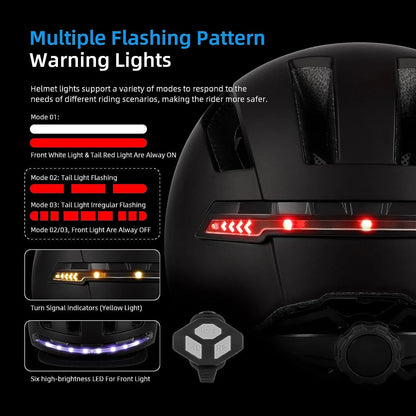blinking motorcycle helmet Smart Bike Helmet – CYCROWN
