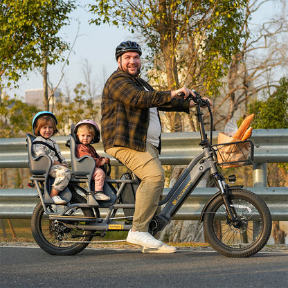 CycWagen Dual Battery Longtail Cargo Ebike